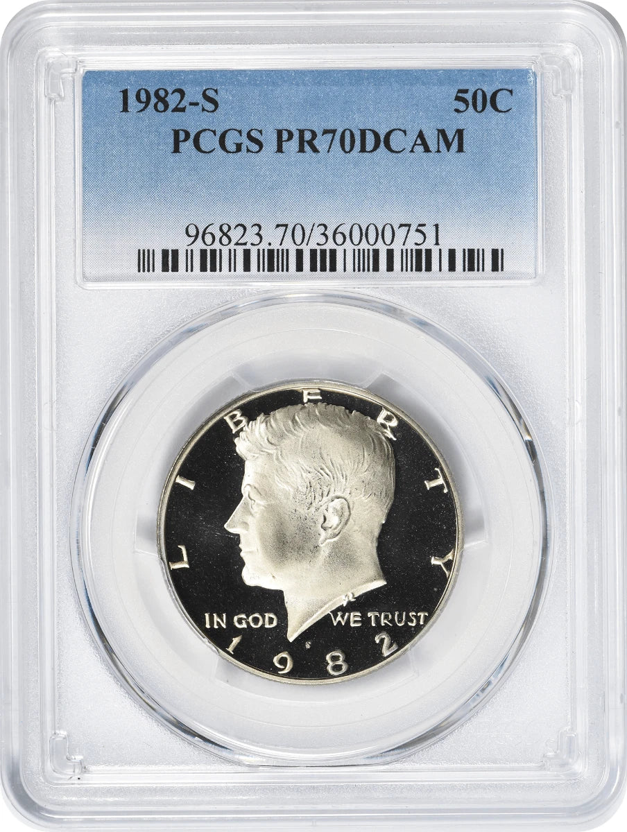 1982-S Kennedy Half PR70DCAM PCGS Proof 70 Deep Cameo-1