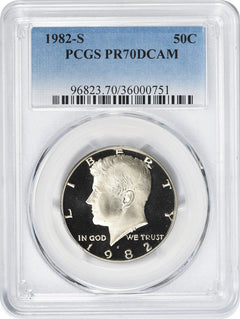 1982-S Kennedy Half PR70DCAM PCGS Proof 70 Deep Cameo-1