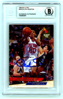 Allan Houston 1993-94 Fleer Ultra #243 Signed Rookie RC Beckett BGS BAS Auto-1