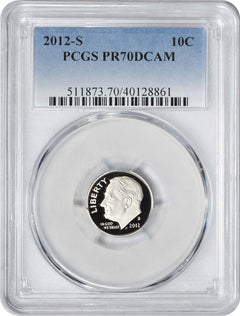 2012-S Roosevelt Dime PR70DCAM Clad PCGS-1