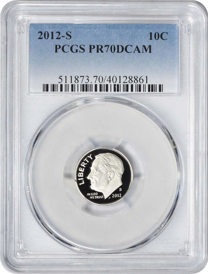 2012-S Roosevelt Dime PR70DCAM Clad PCGS-1