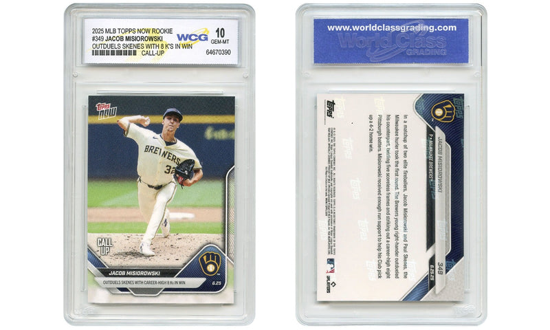 2025 MLB Topps JACOB The Miz MISIOROWSKI Call-Up ROOKIE Card #349 - GEM MINT 10-2