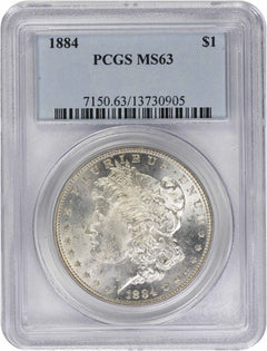 1884 Morgan Silver Dollar MS63 PCGS-1