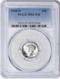 1944-D Mercury Silver Dime MS67FB PCGS-1