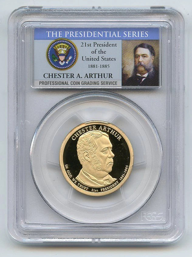 2012 S $1 Chester A Arthur Dollar PCGS PR70DCAM-2
