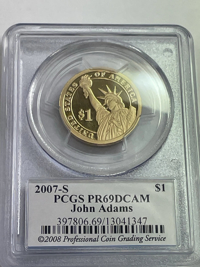 2007-S John Adams One Dollar PCGS- PR 69 D CAM.-6