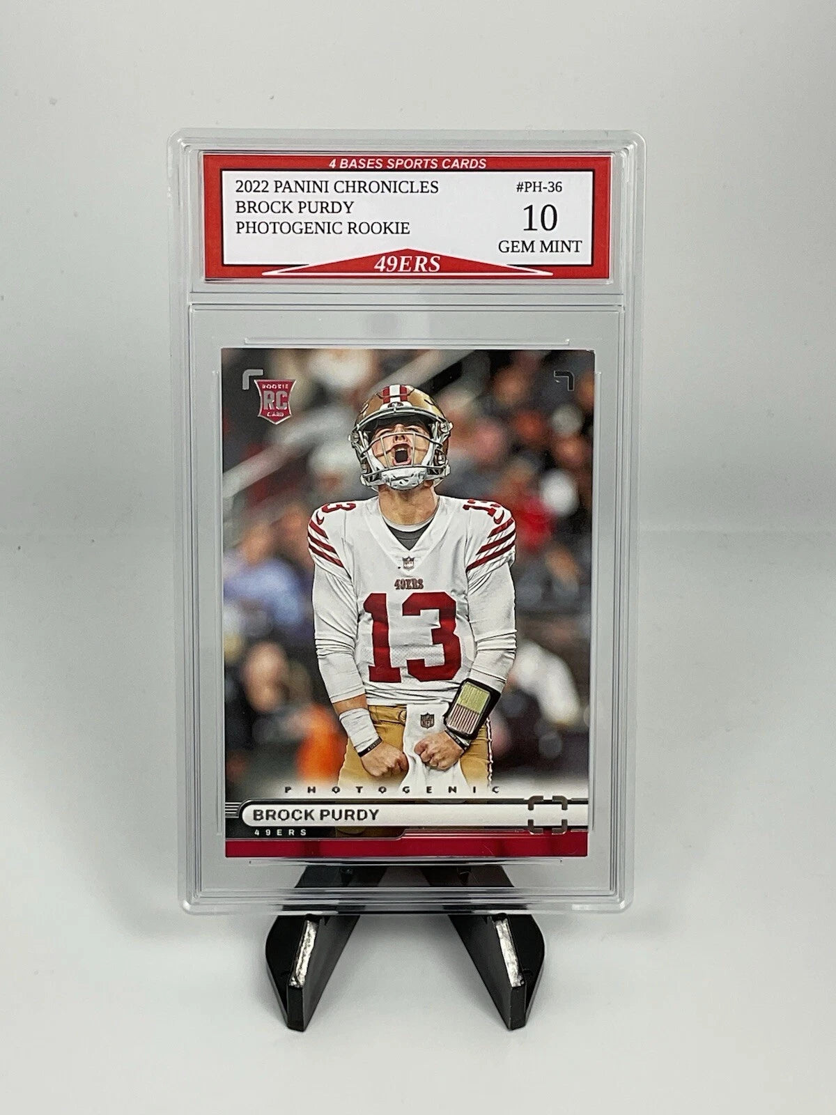 Crónicas Panini 2022 Brock Purdy 49ers ¡Gema de novato fotogénica Mint 10!