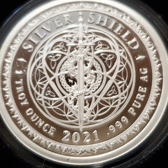 1 oz .999 Silver Shield Proof LESSER OF TWO EVILS Trump 2020 You Vote they win!-6