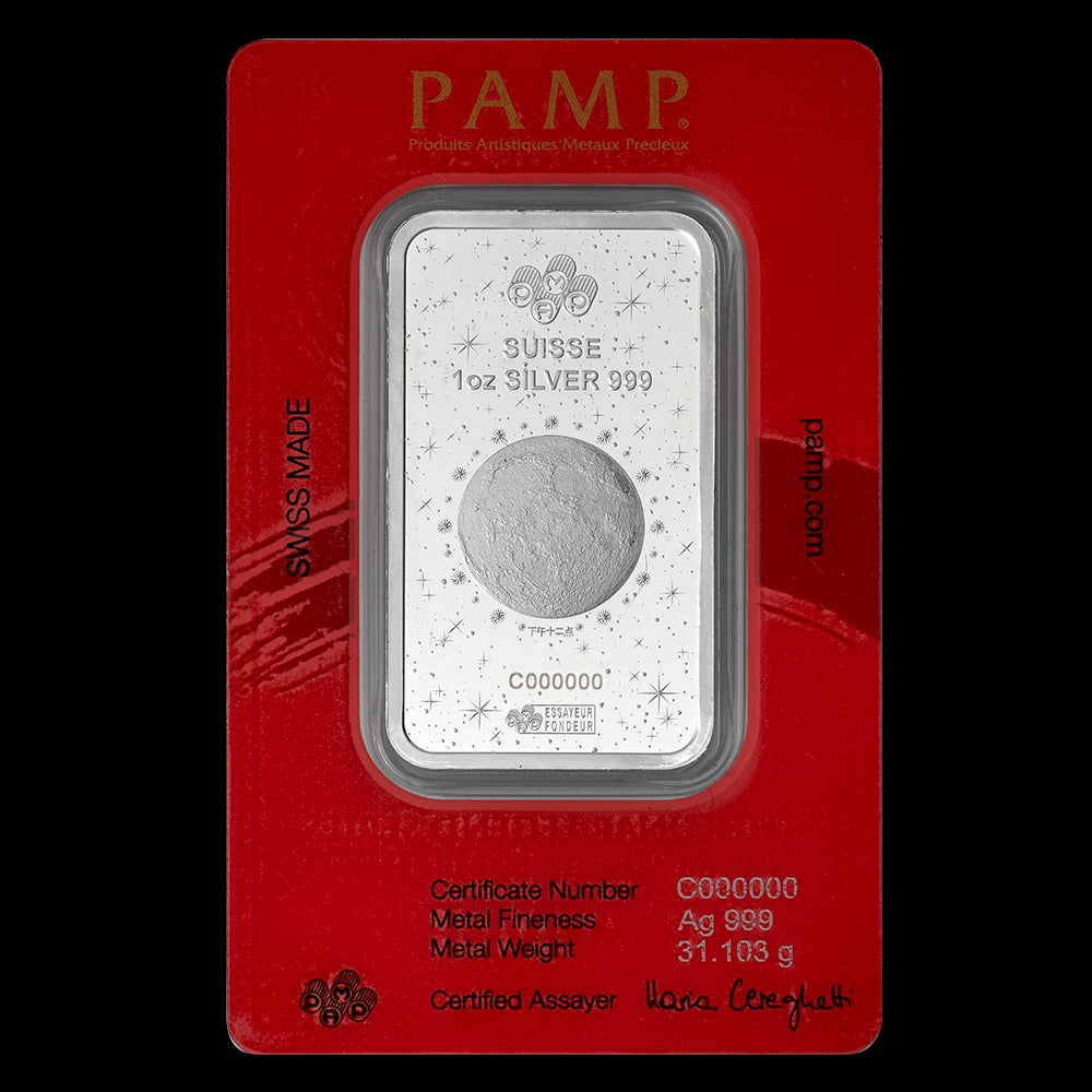 2026 PAMP 1 oz Silver Bar Lunar Legends Year of the Horse | In Assay Card-6