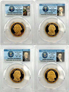 2007 - 2010, 2011 - 2016 S COMPLETE 39 Presidential $1 PCGS 70 Proof Dollar Set-6