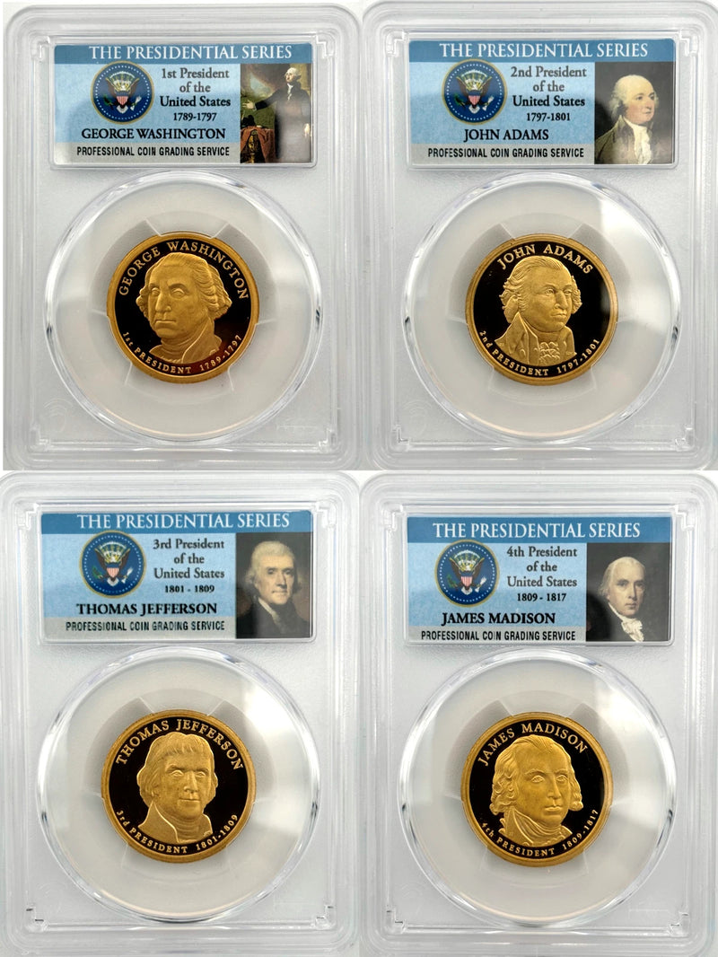 2007 - 2010, 2011 - 2016 S COMPLETE 39 Presidential $1 PCGS 70 Proof Dollar Set-6