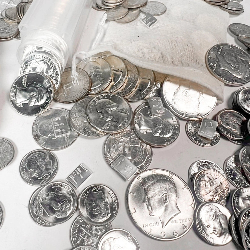 Lote mixto de medio dólar de plata sin circular | Monedas antiguas estadounidenses. Liquidación.-4