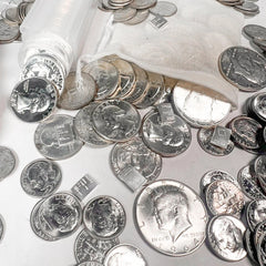 Lote mixto de medio dólar de plata sin circular | Monedas antiguas estadounidenses. Liquidación.-4