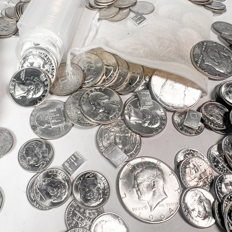 Lote mixto de medio dólar de plata sin circular | Monedas antiguas estadounidenses. Liquidación.-4