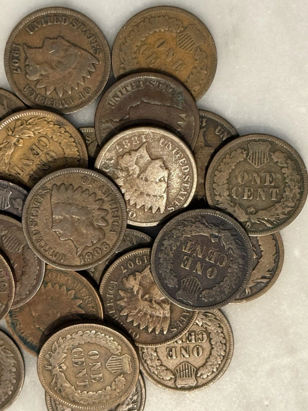 [Lot of 25 Coins] Indian Head Cent - Half Roll - Choose how many!-6