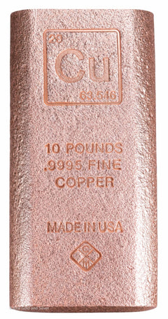 10 Pounds Fine Copper Bar Rectangle Ingot Element Design | 10lbs-5