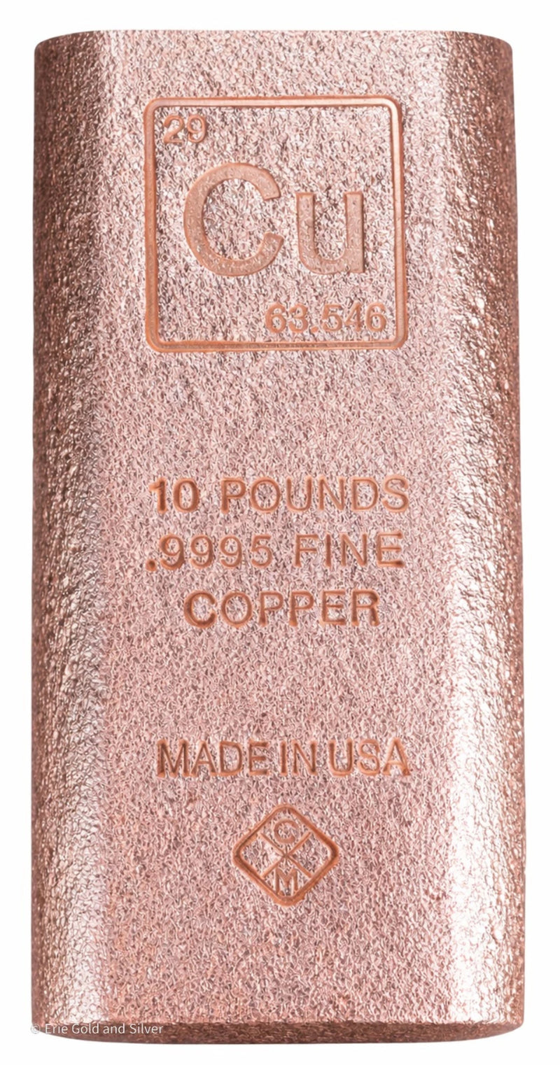 10 Pounds Fine Copper Bar Rectangle Ingot Element Design | 10lbs-5