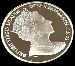 2022 British Virgin Islands Proof $10 Sterling Crown, QE II Platinum Jubilee!-6