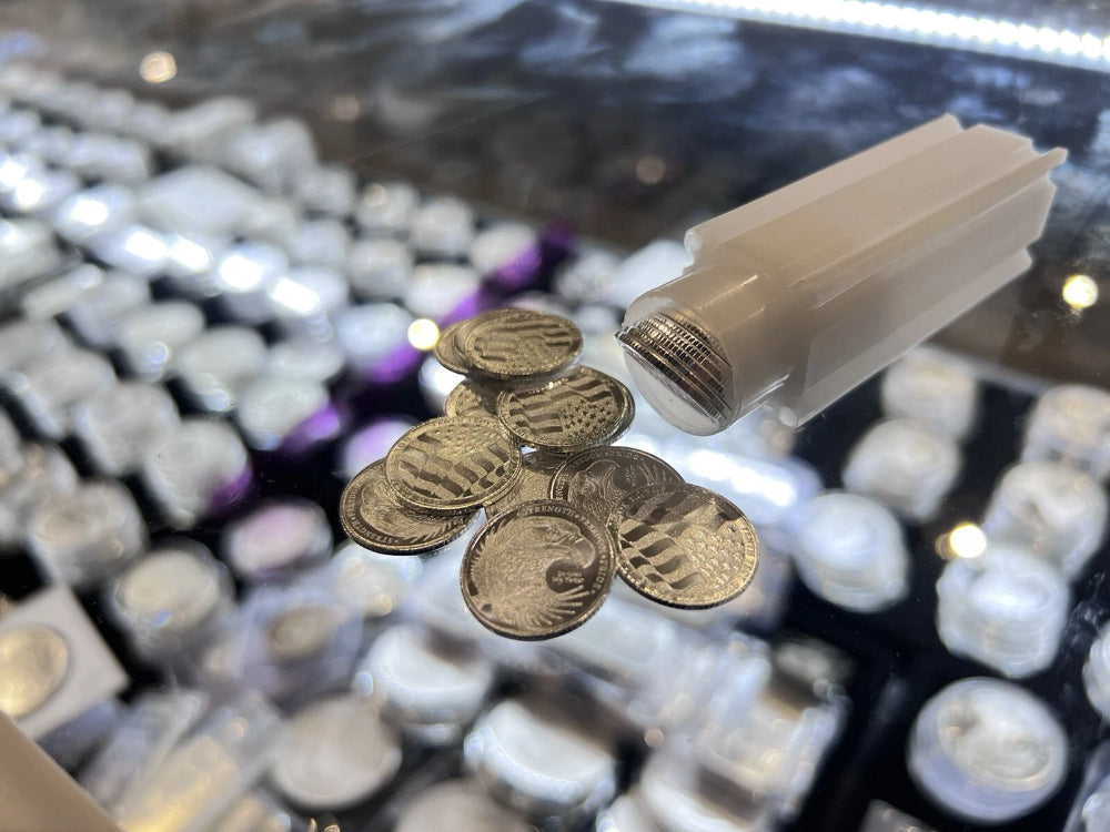 Lote de 10 x 1/10 oz de plata águila doble ronda de décima-3