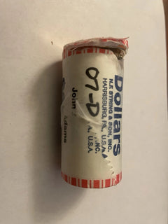 2007-D John Quincy Adams US Mint Dollar Coins Opened Roll Of 25-6