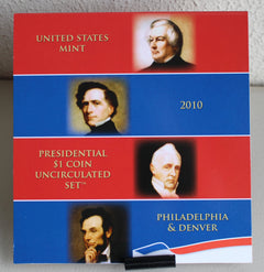 2010 Presidential $1 Coin Uncirculated Set 8 Golden P+D Dollars US Mint OPENED-6