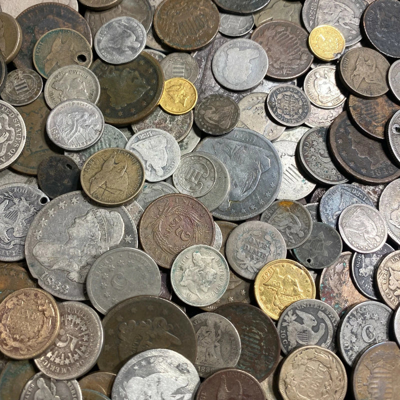 Estate Lot Old US Type Coin ✯ Cull Flying Shield Silver Seated P S O ✯-4