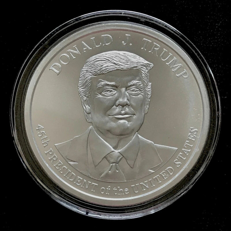 LOT OF 5 X 1oz Fine Silver Rounds Trump COLLECTION MAGA Set in Capsules-6