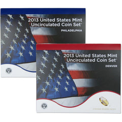 2013 Uncirculated Coin Set U.S Mint Government Packaging OGP COA-6
