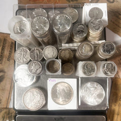 Lote mixto de monedas de plata estadounidenses antiguas (escala de plata estadounidense) | Liquidación-1