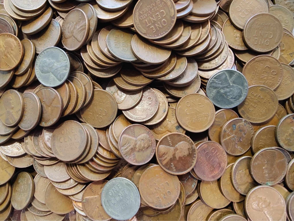 Lote de 1 libra de centavos de trigo Lincoln sin buscar de 1 céntimo - Lotes de monedas antiguas de EE. UU.-3
