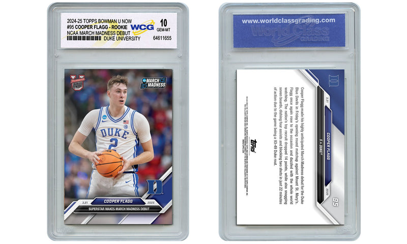 2024-25 Topps COOPER FLAGG Rookie Card #95 March Madness Debut RC - GEM-MINT 10-2