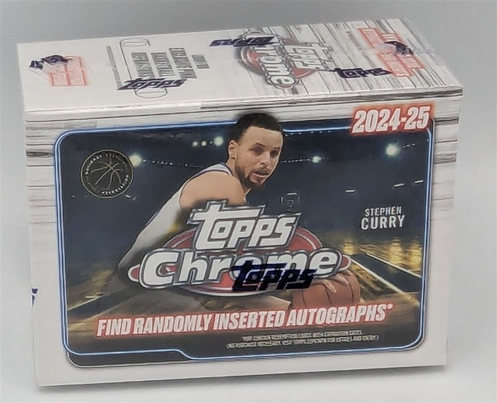 Factory Sealed Blaster Box 2024-25 Topps Chrome NBA Basketball Trading Cards-4