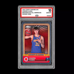 Graded 10 2024 COOPER FLAGG Topps Chrome RC Rookie McDonald’s All American #78-1