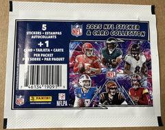 2025 Panini NFL Football Sticker Collection Box 50 Packs 250 Stickers 50 Cards-4