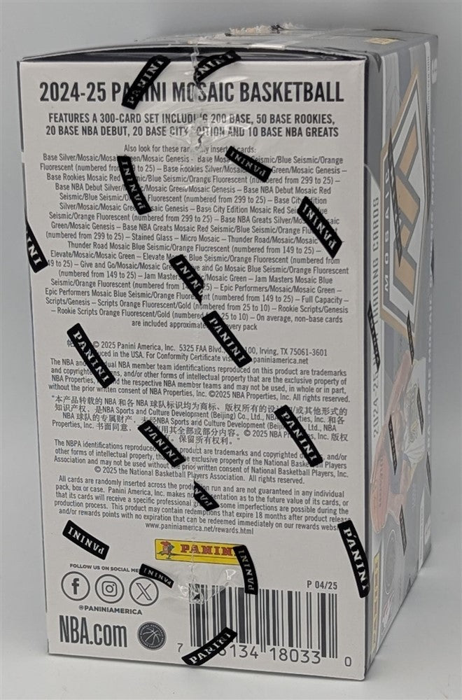 Factory Sealed Blaster Box 2024-25 Panini Mosaic NBA Basketball Cards-2