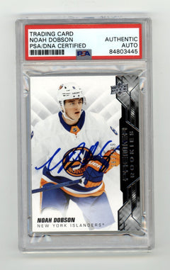 Noah Dobson 2019-20 Upper Deck Premier Rookie RC #/299 Signed PSA Auto-2