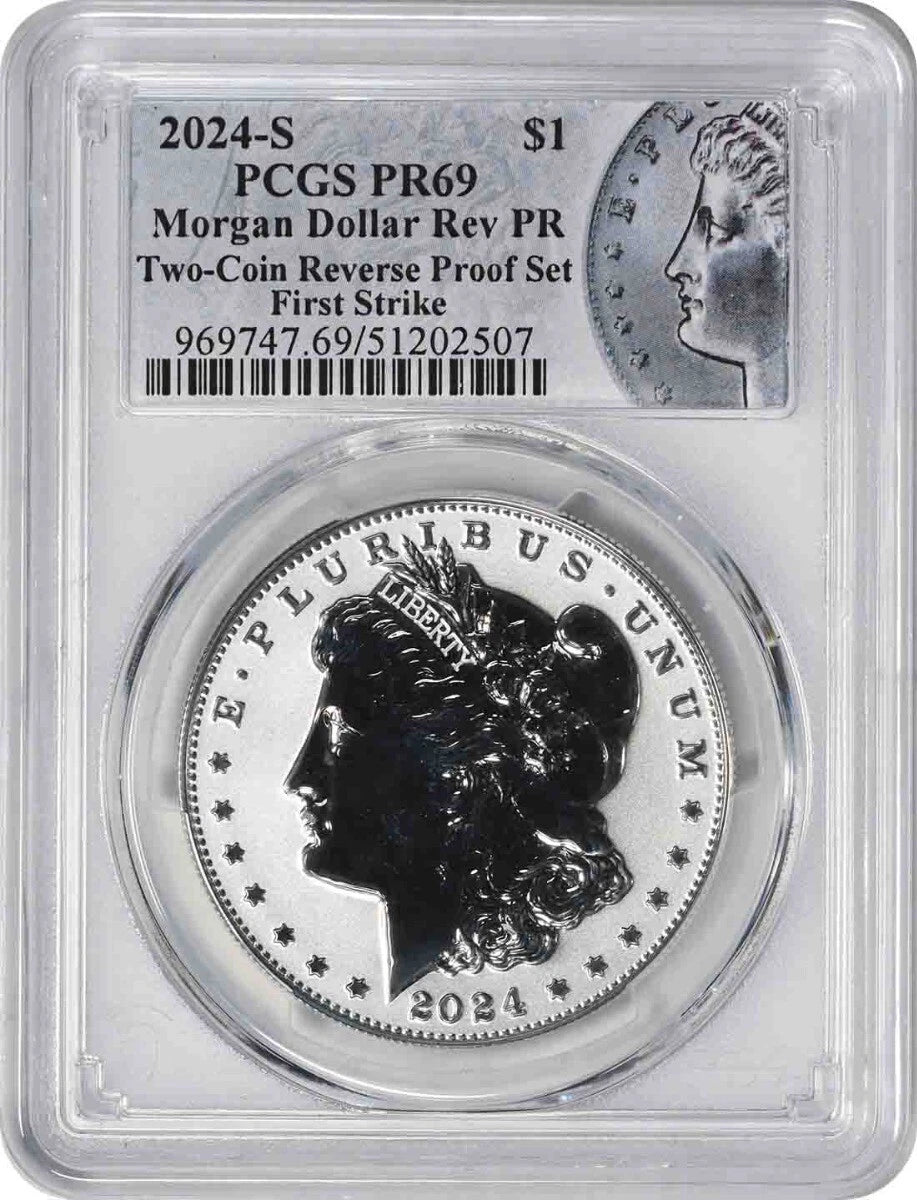 2024-S Morgan Silver Dollar from Reverse Proof Set PR69 FS PCGS Morgan Label-1