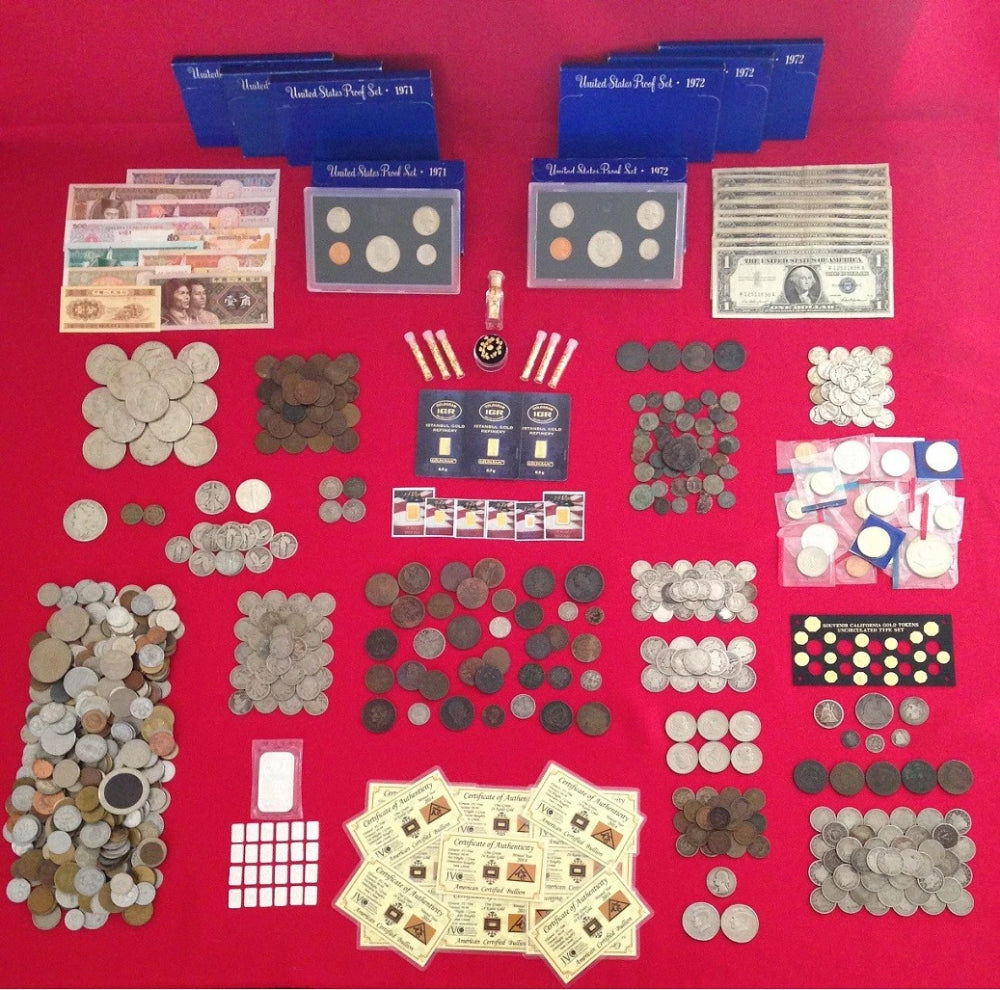 ☆ 50 Coins From Estate Collection ☆ Roman, World, Old Early US 1800s GOLD SILVER-1