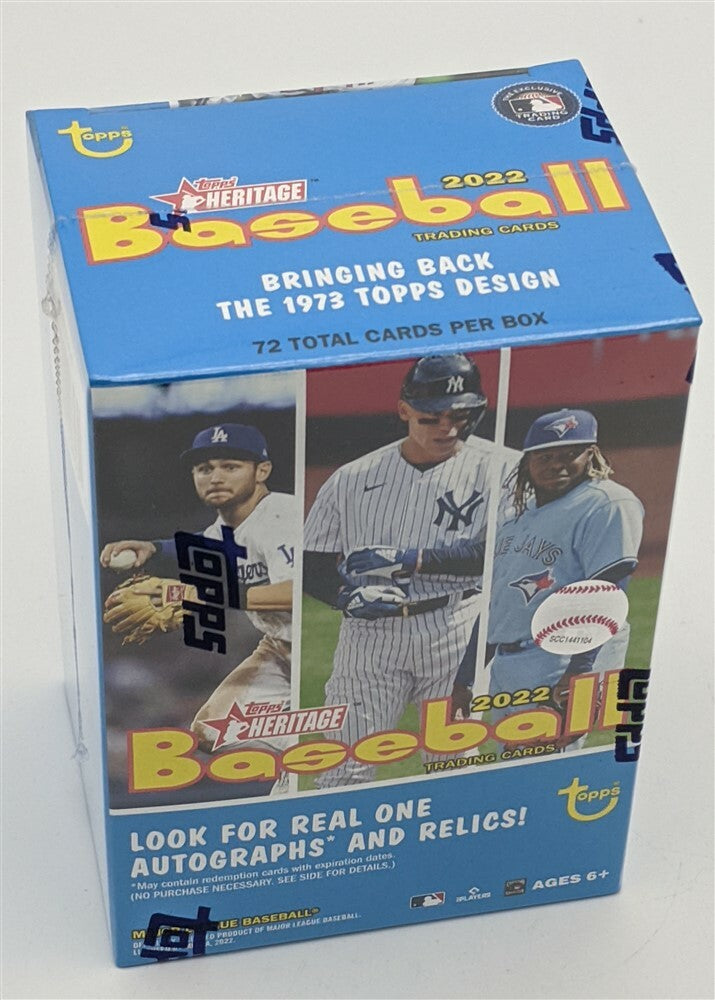 Factory Sealed 2022 Topps Heritage Baseball Cards 8 Pack Blaster Box-1