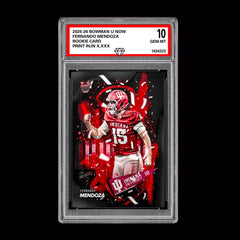 Graded 10 Fernando Mendoza #FM 2025-26 Bowman U NOW RC Rookie Card-1