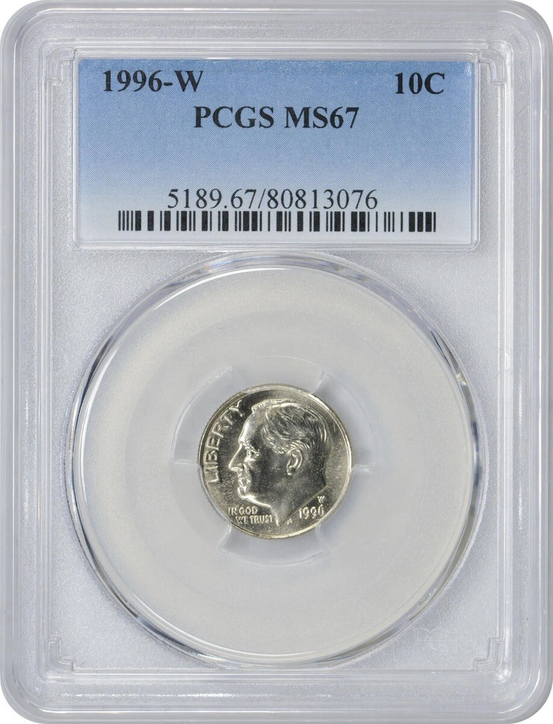 1996-W Roosevelt Dime MS67 PCGS-1