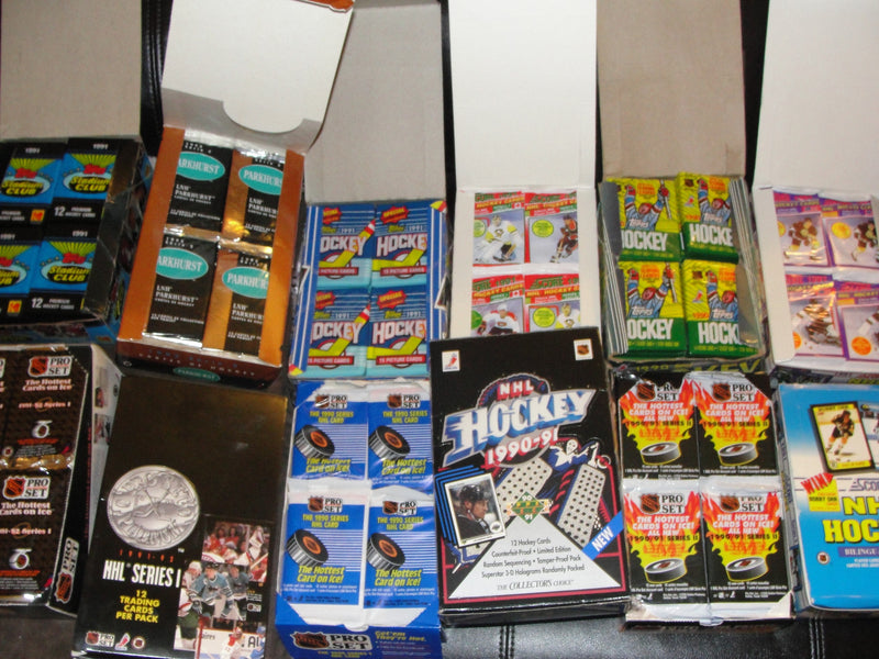 Vintage Hockey Cards Lot 100 Cards – Unopened Sealed Wax Cello Rack Packs, Old School Player Collection-2