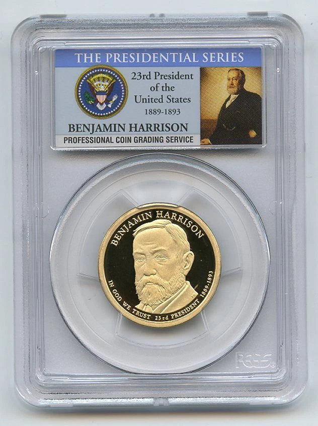 2012 S $1 Benjamin Harrison Dollar PCGS PR70DCAM-2