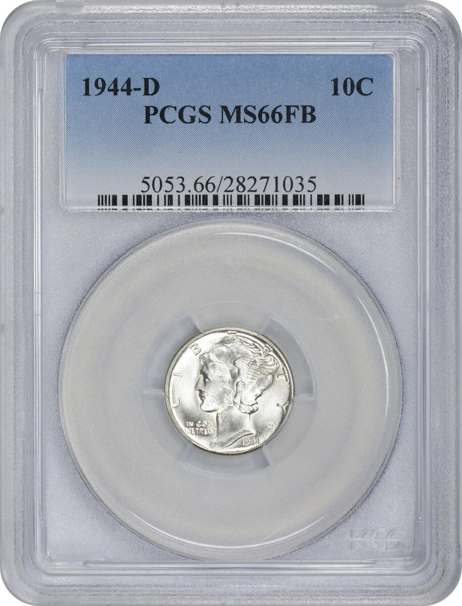1944-D Mercury Silver Dime MS66FB PCGS