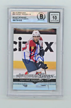 Vincent Trocheck 2014-15 Upper Deck Young Guns #226 Rookie RC Signed BAS BGS 10-1