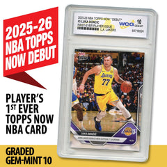 2025-26 NBA Topps Now Debut LUKA DONCIC 1st Player Issue Card #5 - GEM MINT 10-1