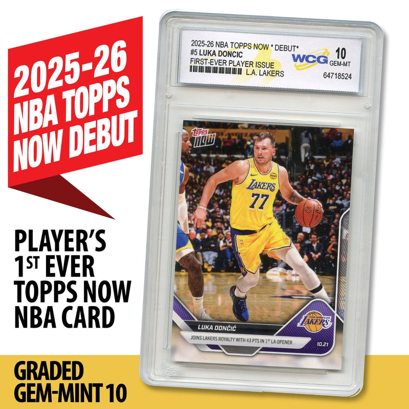 2025-26 NBA Topps Now Debut LUKA DONCIC 1st Player Issue Card #5 - GEM MINT 10-1