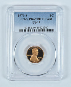 1979-S Lincoln Memorial Cent Type 1 PR69 RD DCAM PCGS Blue Label-1