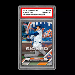 Graded 10 Juan Soto #OS-8 2024 MLB Topps NOW First New York Mets Card-1