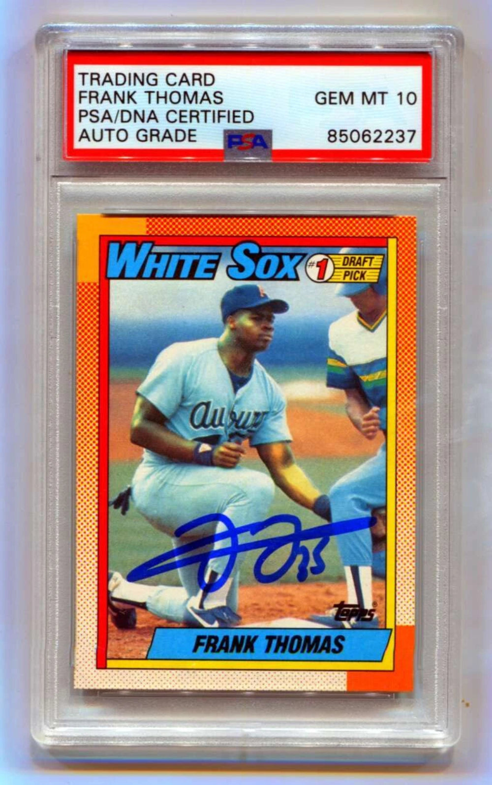 rank Thomas 1990 Topps #414 Rookie RC Signed PSA 10 Auto White Sox HOF 2014